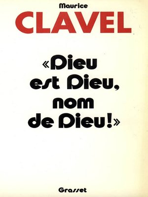 cover image of Dieu est Dieu, nom de Dieu